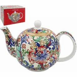Lesser & Pavey Leonardo Collection Golden Lily William Morris Design Fine China Teapot