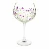 Joe Davies Sunny By Sue Hand Decorated Purple Thistle Gin Glass