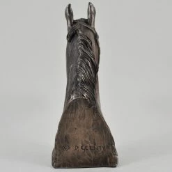 Fiesta Studios Horse Head Figure By David Geenty Signed Cold Cast Bronze Thoroughbred