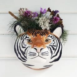 Quail Ceramics Tiger Wall Vase