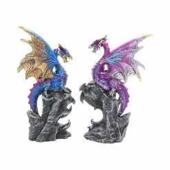 Nemesis Now Realm Protectors Figurines Set Of Two Dragon Gem Ornaments