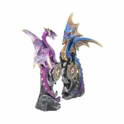 Nemesis Now Realm Protectors Figurines Set Of Two Dragon Gem Ornaments