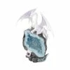 Nemesis Now White Dragon Crystal Light Up Ornament Glacial Custodian