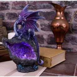 Deals ⭐ Nemesis Now Purple Dragon Crystal Light Up Ornament Amethyst Custodian 🤩 11 Nemesis Now Purple Dragon Crystal Light Up Ornament Amethyst Custodian