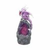 Nemesis Now Purple Dragon Crystal Light Up Ornament Amethyst Crystal Guard