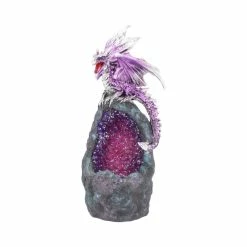 Nemesis Now Purple Dragon Crystal Light Up Ornament Amethyst Crystal Guard
