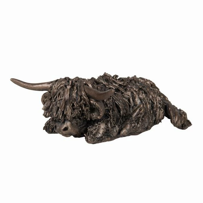 Brand new ⭐ Frith - Morag Miniature Highland Cow Sitting Sculpture By Veronica Ballan Frith Sculptures ⭐ 3 Frith - Morag Miniature Highland Cow Sitting Sculpture By Veronica Ballan Frith Sculptures