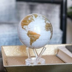 Mova Globes MOVA White & Gold 4.5" Globe