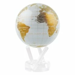 Mova Globes MOVA White & Gold 4.5" Globe