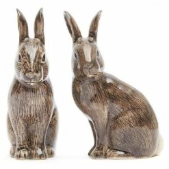 Quail Ceramics Wild Rabbit Salt & Pepper Shakers