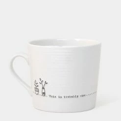 East Of India Wobbly Porcelain Mug This Is Probably Wine