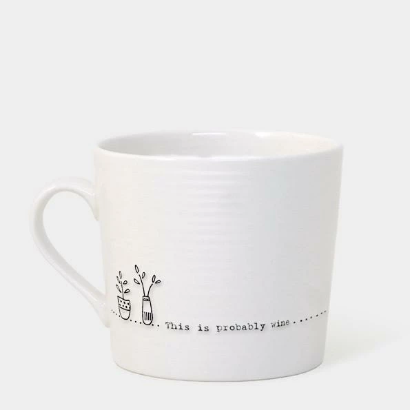 Best Pirce π East Of India Wobbly Porcelain Mug This Is Probably Wine π€© 3 East Of India Wobbly Porcelain Mug This Is Probably Wine