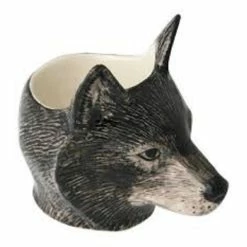 Quail Ceramics Wolf Face Egg Cup